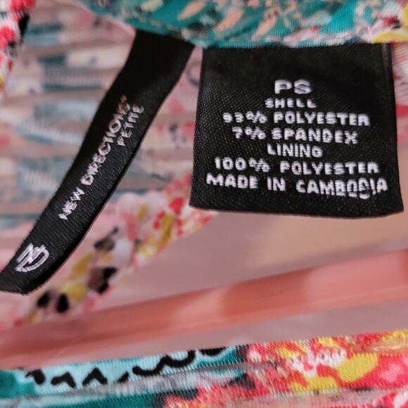 New Directions Pastel Floral Paisley Blouse Women's Petite Small Flowy Fairycore - Picture 7 of 9